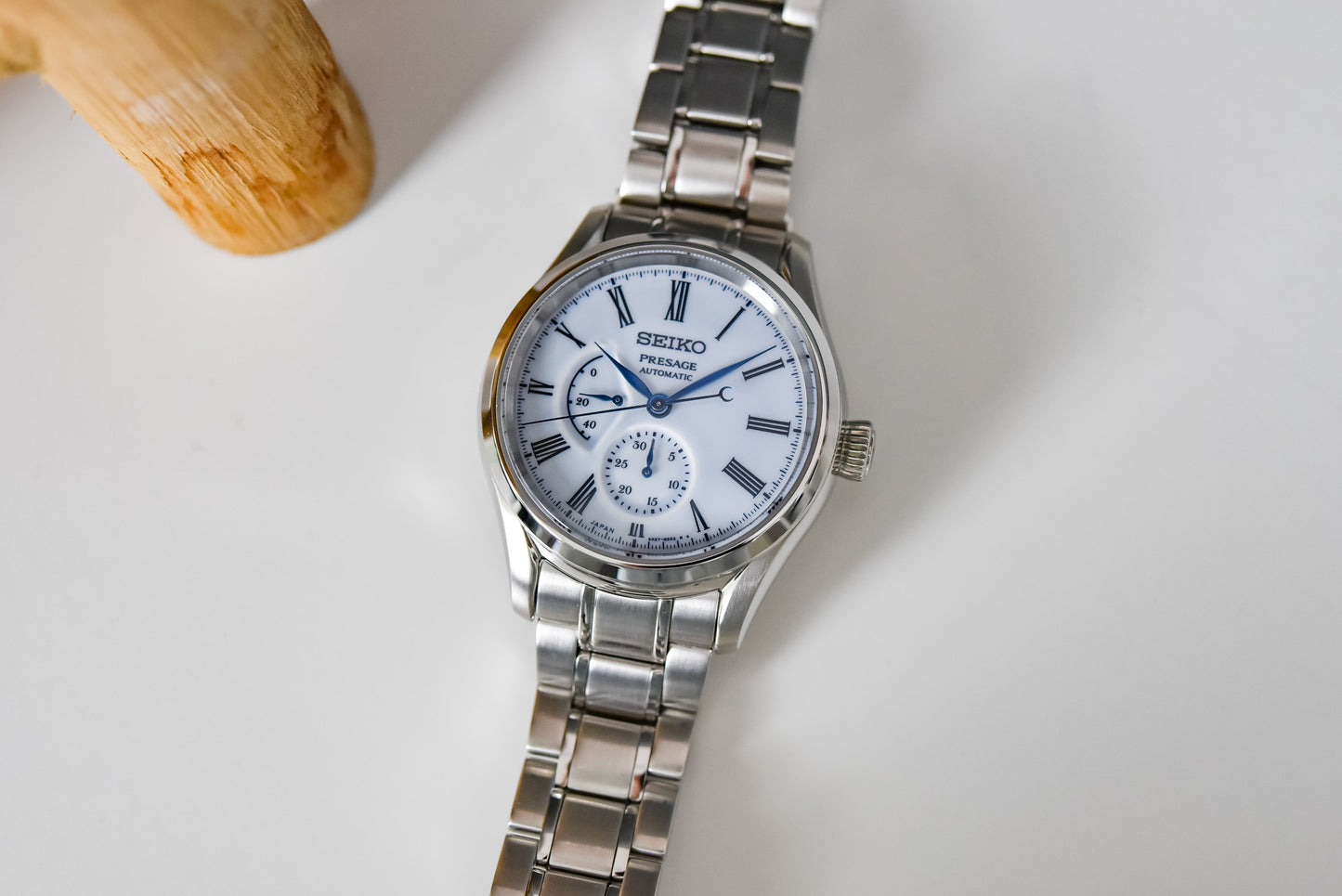 Seiko Presage LE Arita Porcelain Dial White w/ Power Reserve Ind Men's Watch SPB267J1