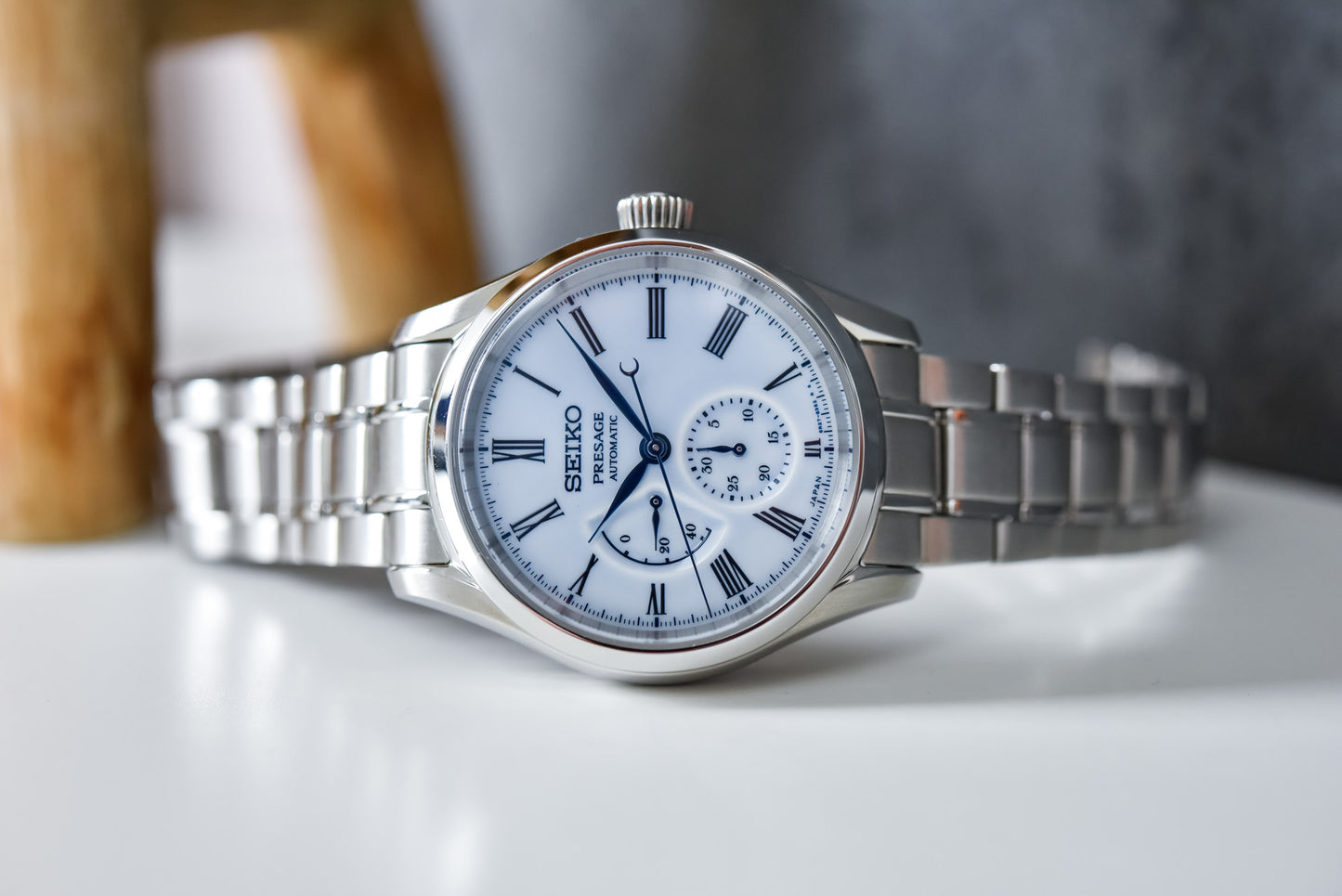Seiko Presage LE Arita Porcelain Dial White w/ Power Reserve Ind Men's Watch SPB267J1
