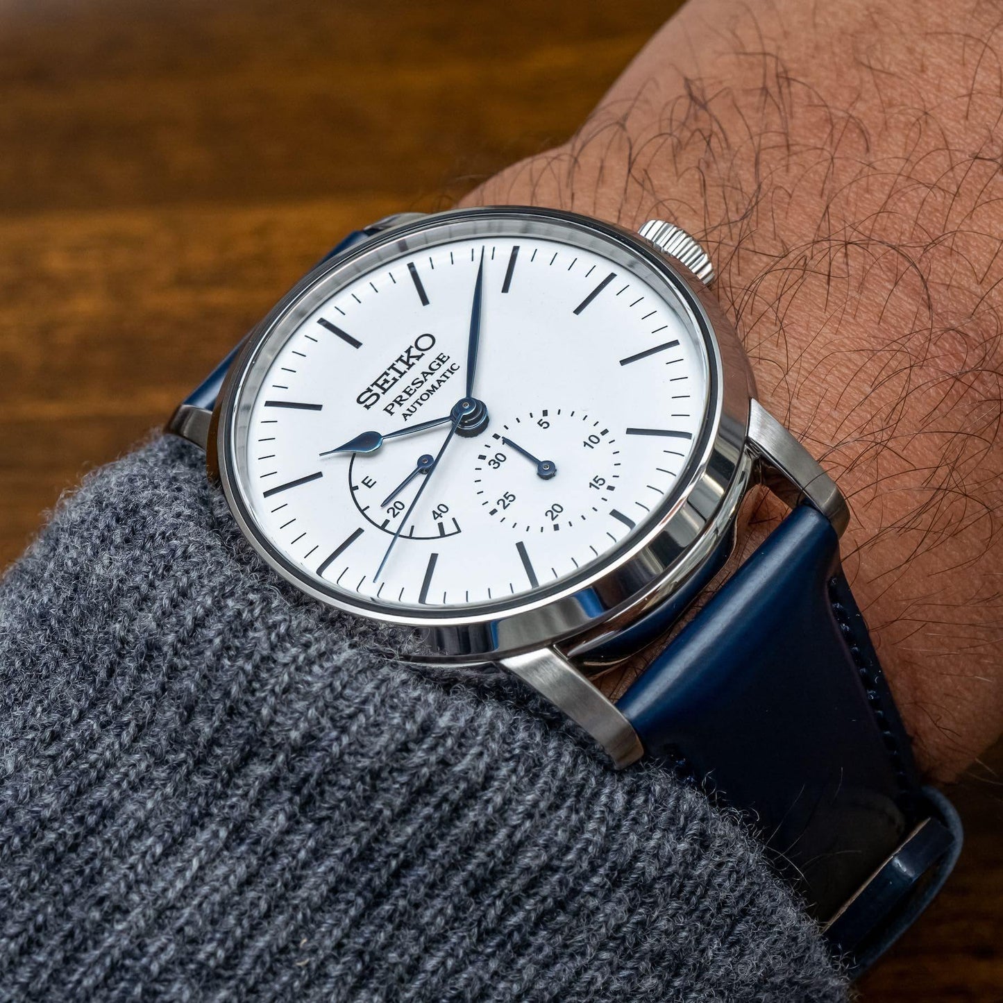 Seiko Presage Mens Watch w/ Pow. Res. Indicator Riki Enamel Collection White SPB161J1 - Diligence1International