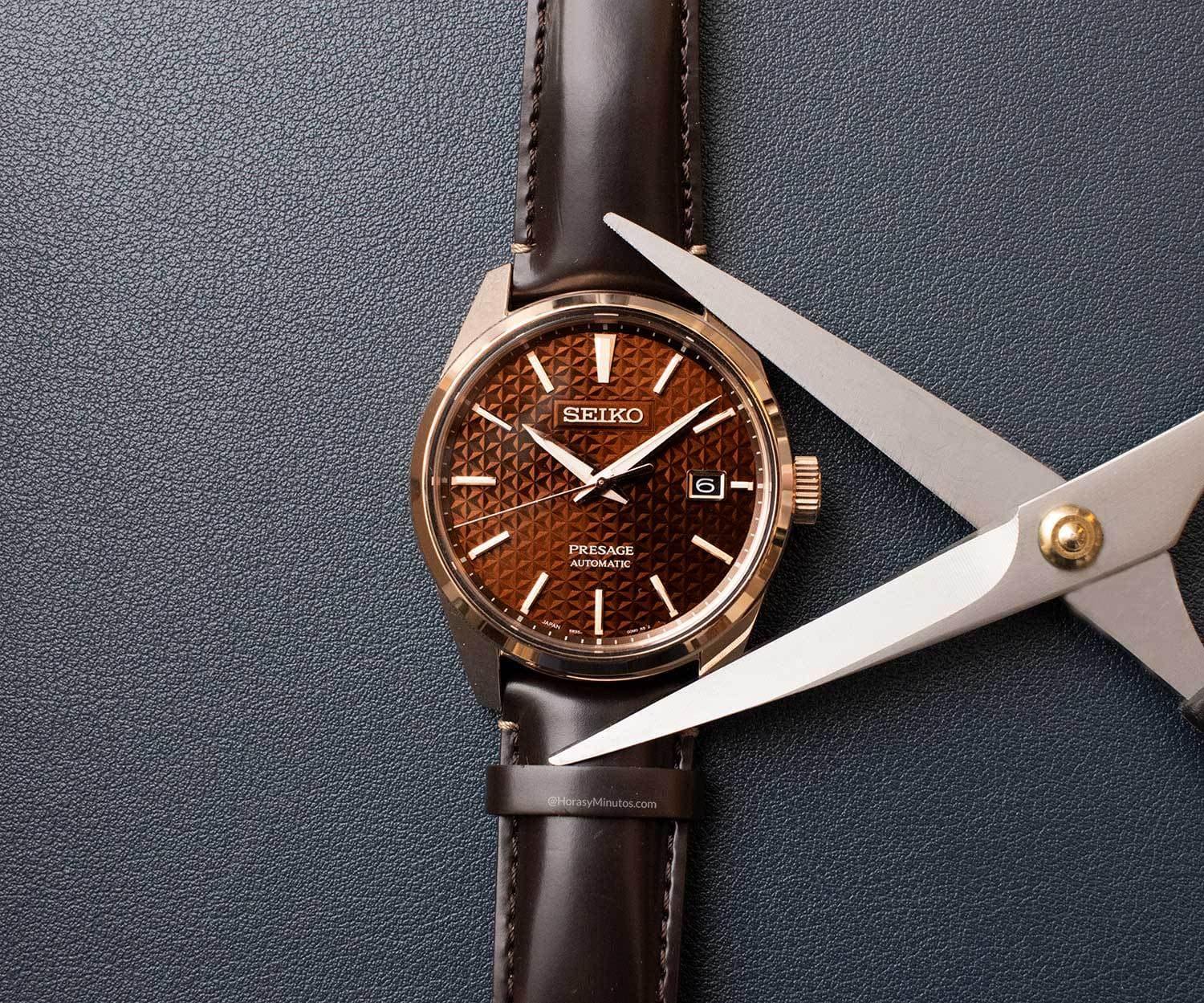 Seiko JAPAN Made Presage Sharp Edged Series Susutake Brown Men's Leather Strap Watch SPB170J1 - Diligence1International