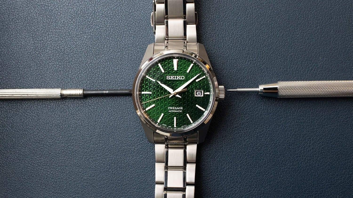 Seiko JAPAN Made Presage Sharp Edged Series Tokiwa Green Men's Stainless Steel Watch SPB169J1 - Diligence1International