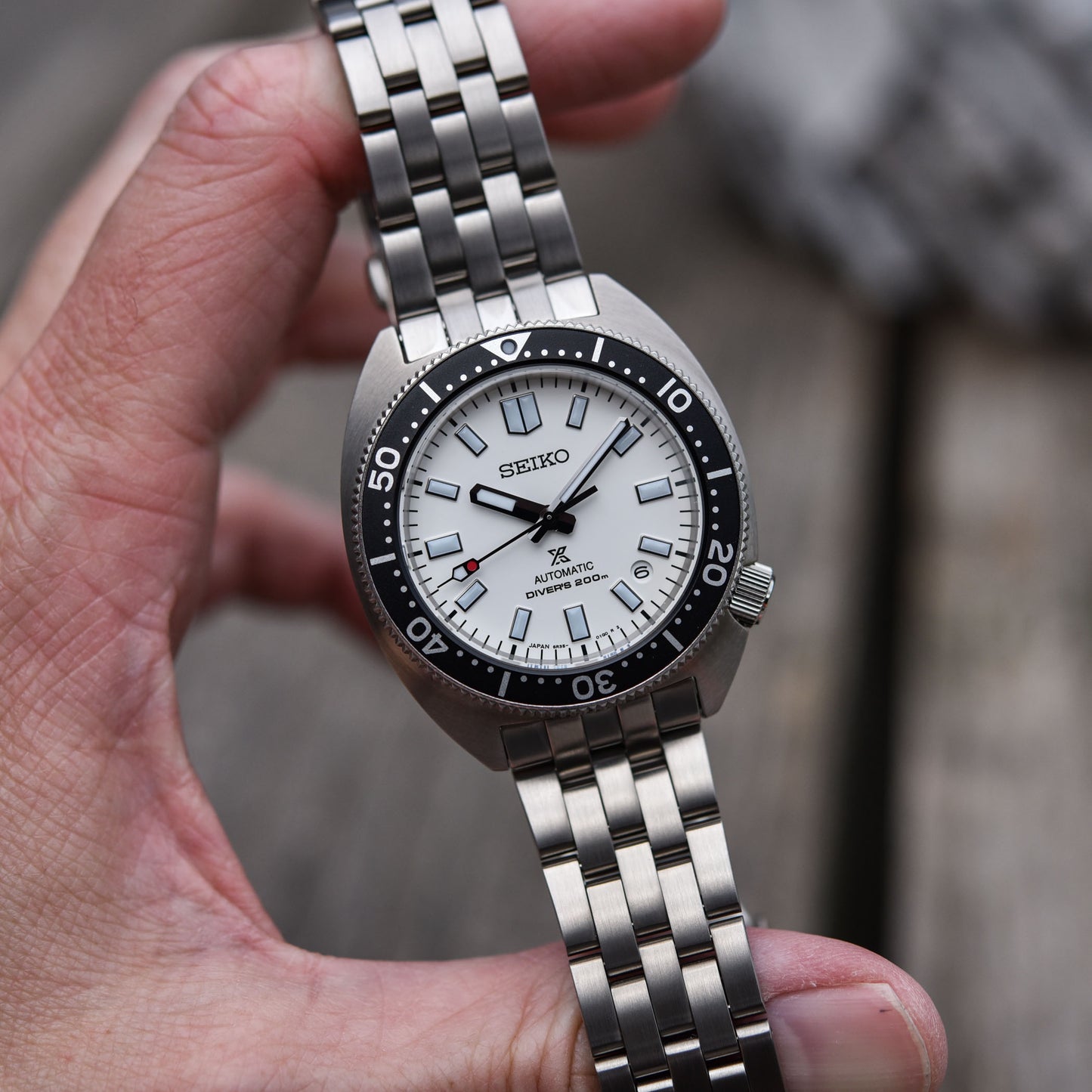 Seiko Prospex 1968 Heritage Slim Turtle Reinterpretation White 200M Stainless Steel Watch SPB313J1