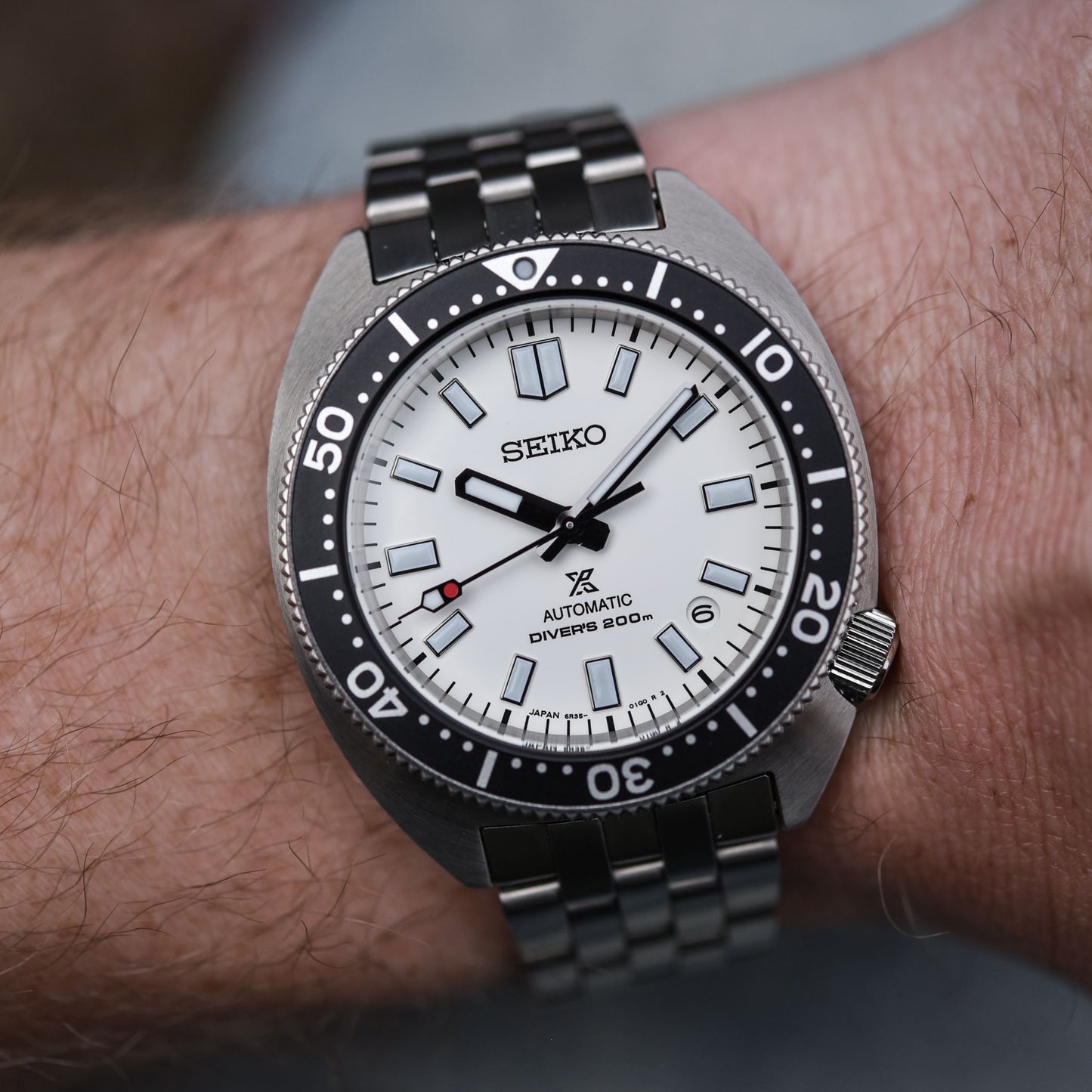 Seiko Prospex 1968 Heritage Slim Turtle Reinterpretation White 200M Stainless Steel Watch SPB313J1