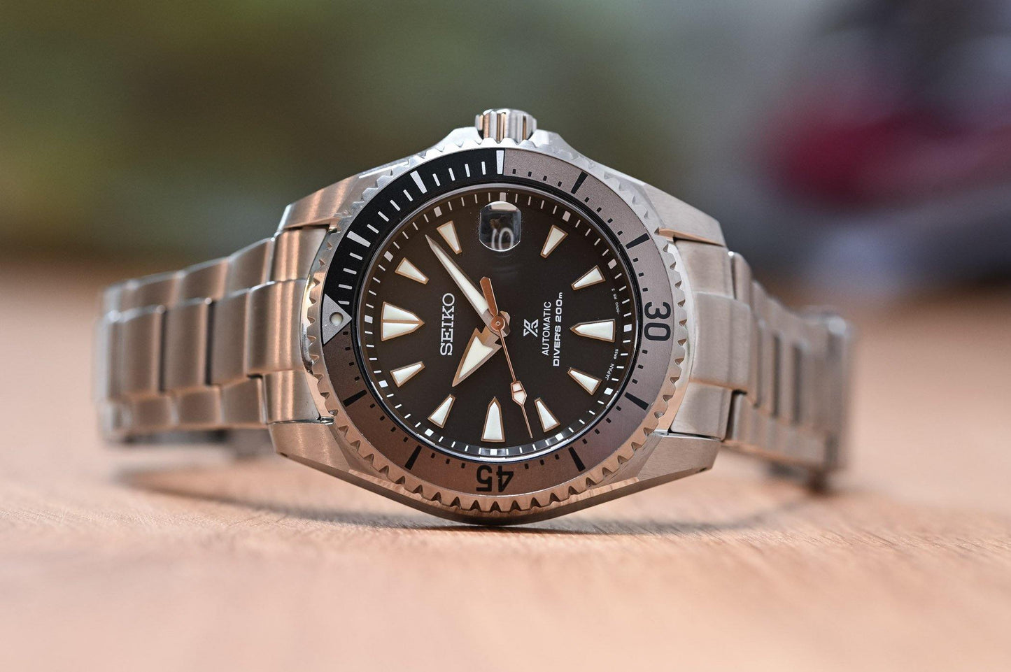 Seiko Prospex Bronze Grey Rootbeer Shogun Men's Titanium Watch SPB189J1 - Diligence1International