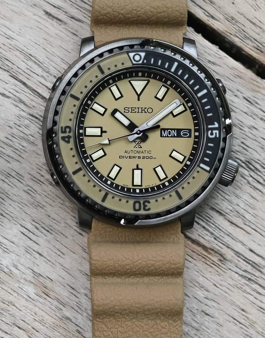 Seiko Prospex Men's Urban Safari "Desert Beige" Baby Tuna Watch SRPE29K1 - Diligence1International