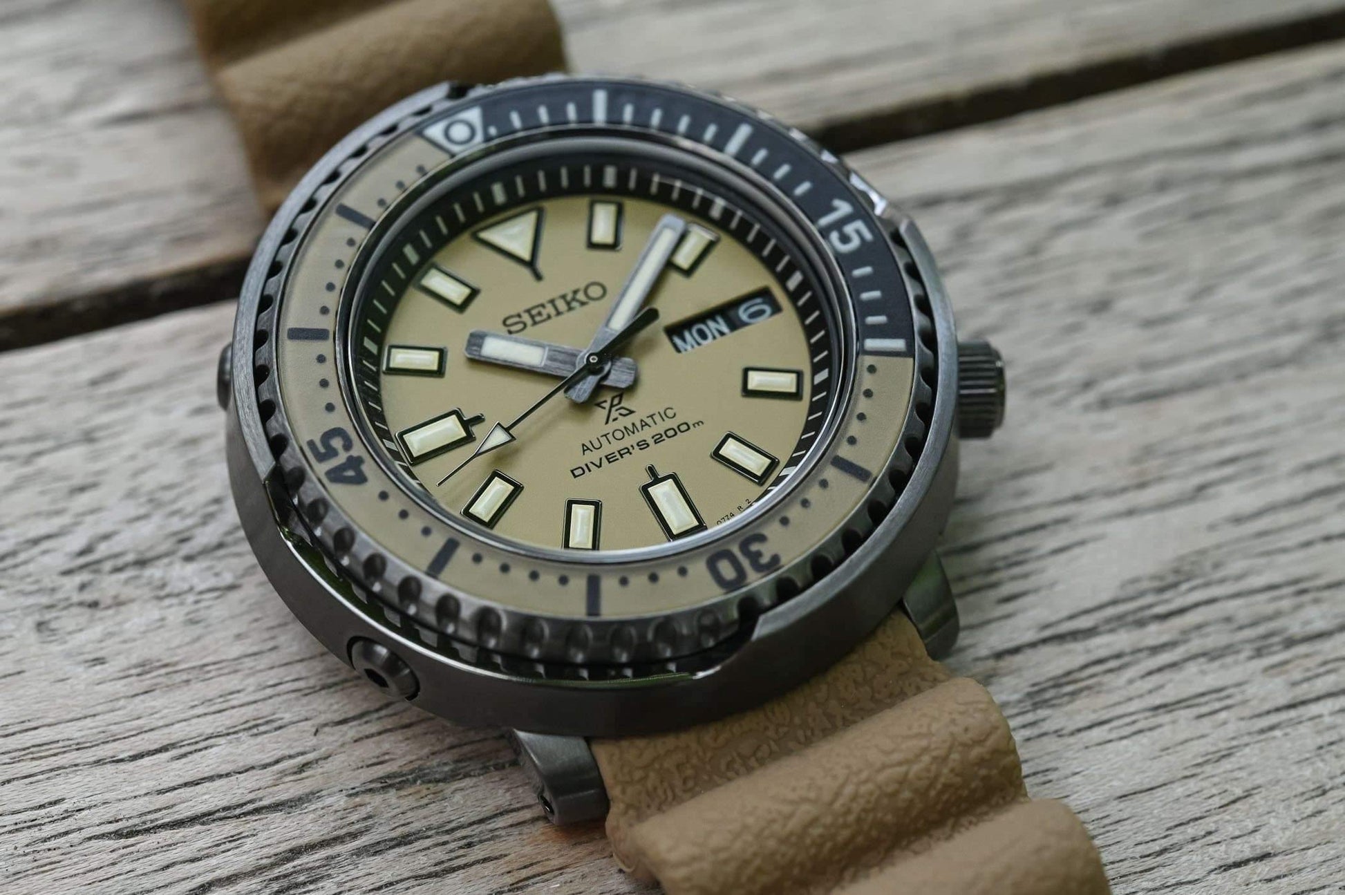 Seiko Prospex Men's Urban Safari "Desert Beige" Baby Tuna Watch SRPE29K1 - Diligence1International