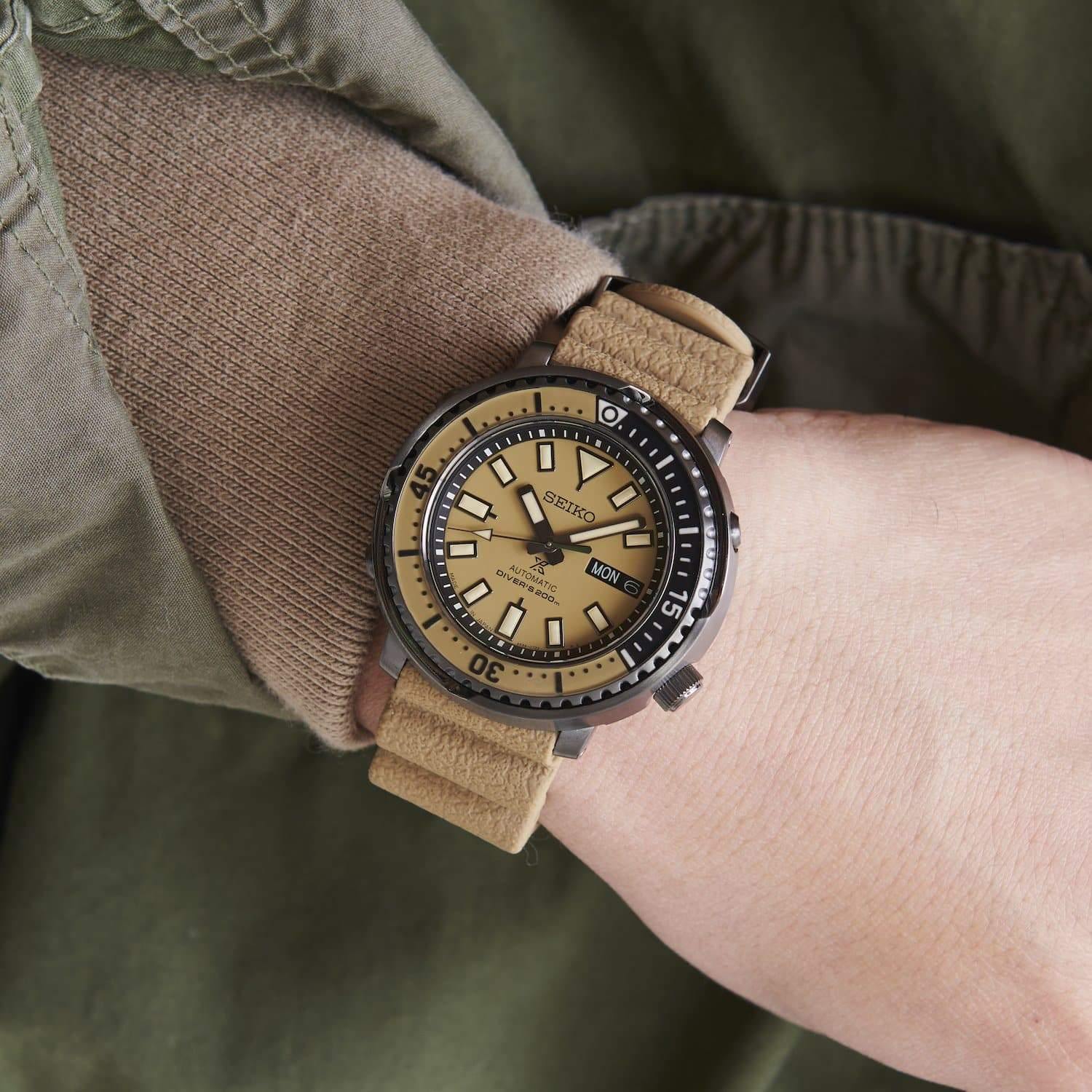 Seiko Prospex Men's Urban Safari "Desert Beige" Baby Tuna Watch SRPE29K1 - Diligence1International