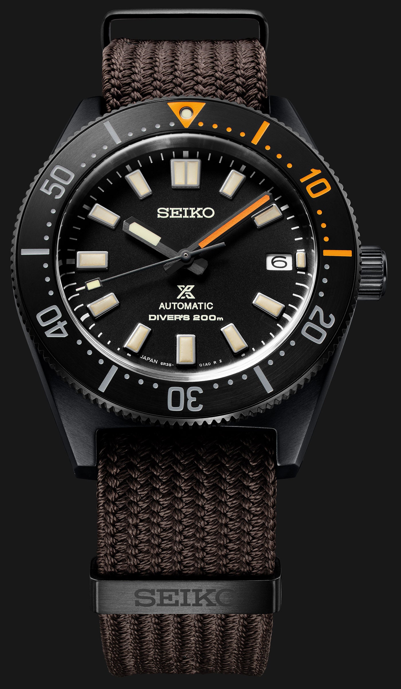 Seiko Japan Made 62MAS Prospex Diver's Black Series Limited Edition Men's Seichu Strap Watch SPB253J1