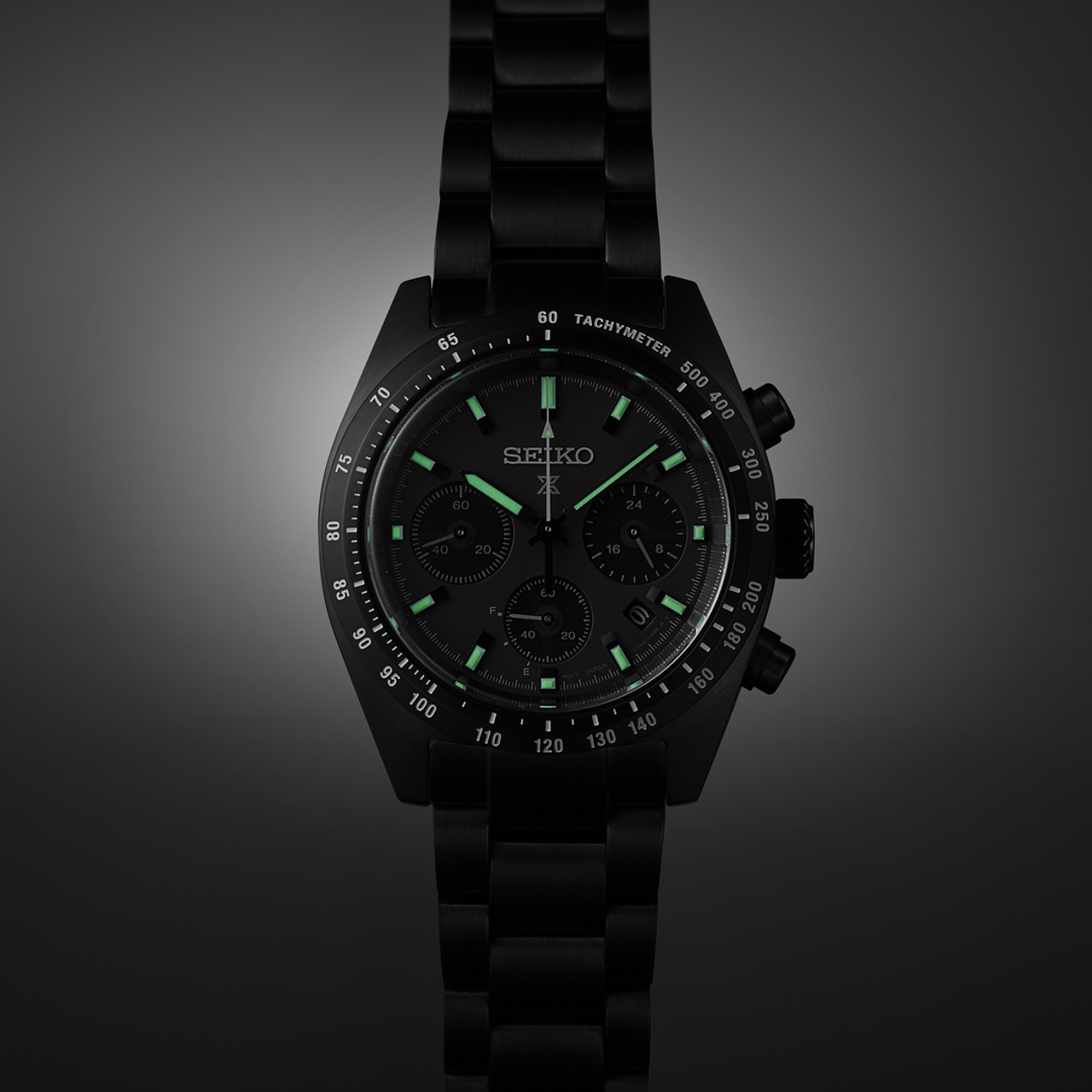 Seiko Prospex Solar Men's Chronograph Watch SSC917P1 Black Series Night Speedtimer
