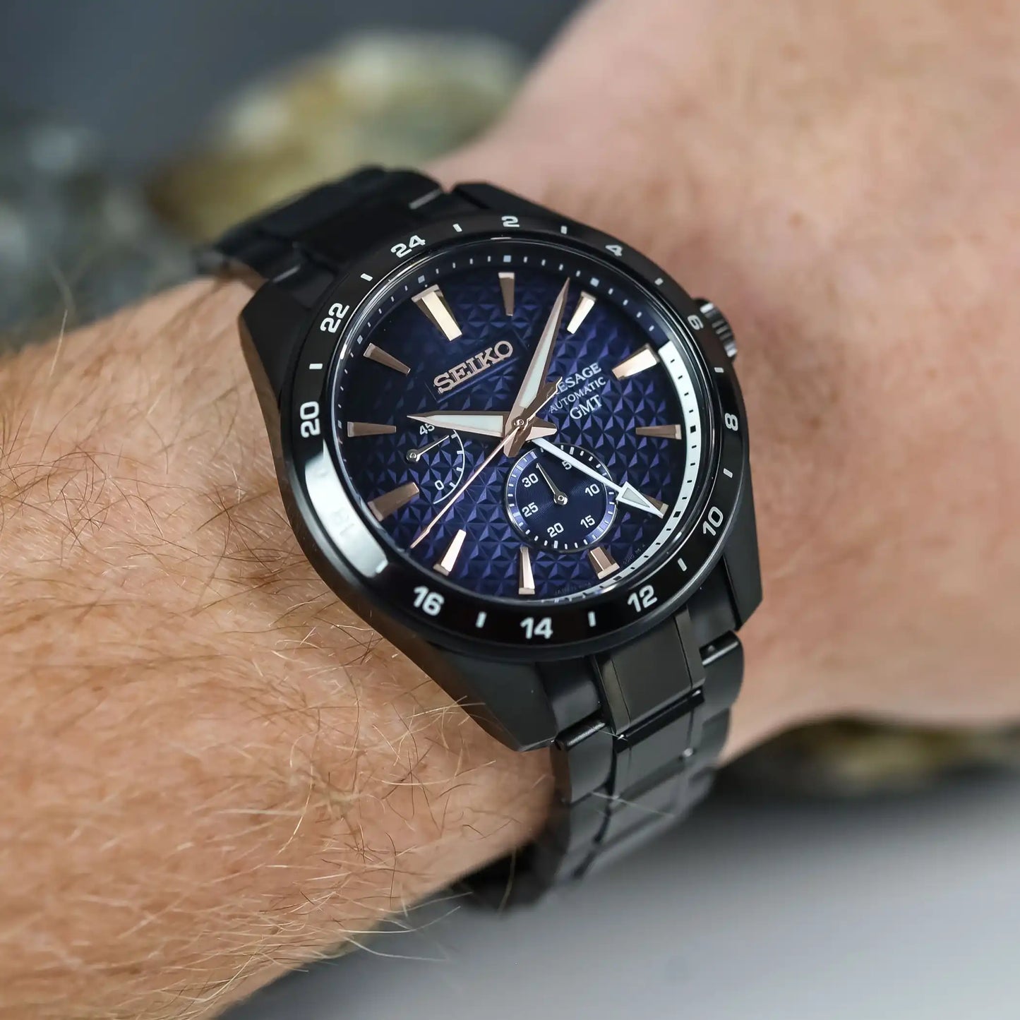 Seiko Presage Sharp Edged Series Limited Edition Akebono GMT Men's Watch SPB361J1