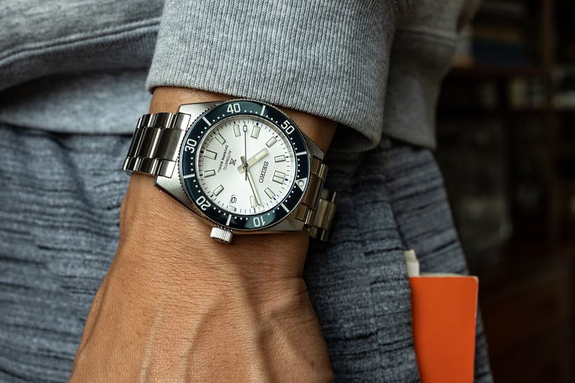 Seiko 62MAS Prospex Diver's 140th Anniv LE Blue White Theme Men's Stainless Steel Watch SPB213J1