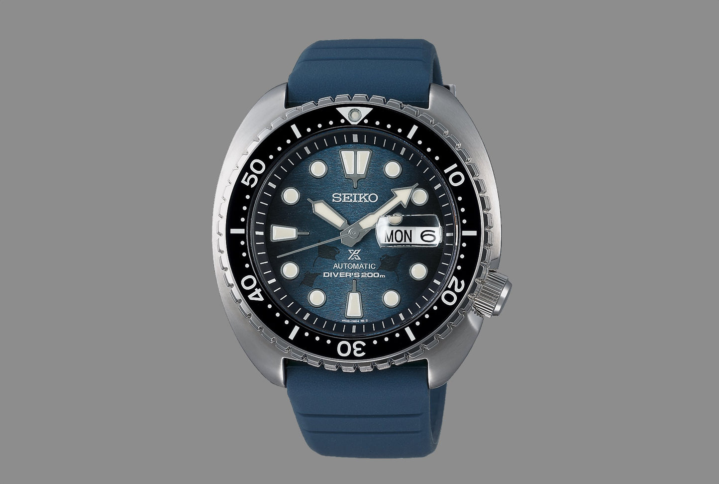Seiko SE Save the Ocean Dark Manta Ray King Turtle Diver's Men's Rubber Strap Watch SRPF77K1 - Diligence1International