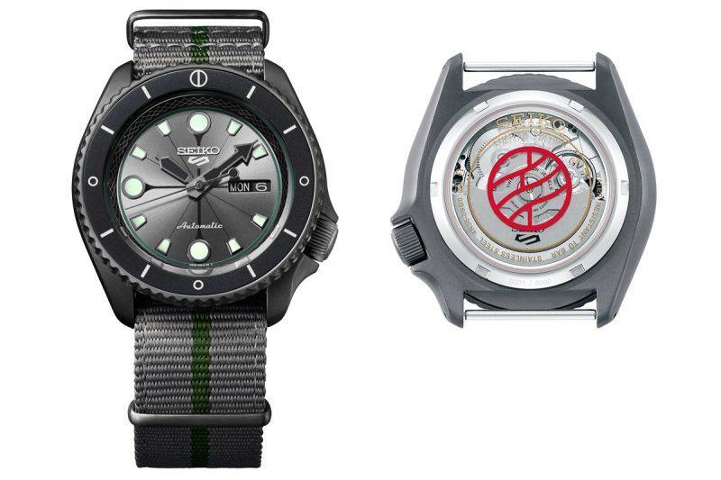 Seiko 5 Sports 100M Naruto LE Shikamaru Automatic Men's Watch Grey Dial Nylon Strap SRPF75K1 - Diligence1International