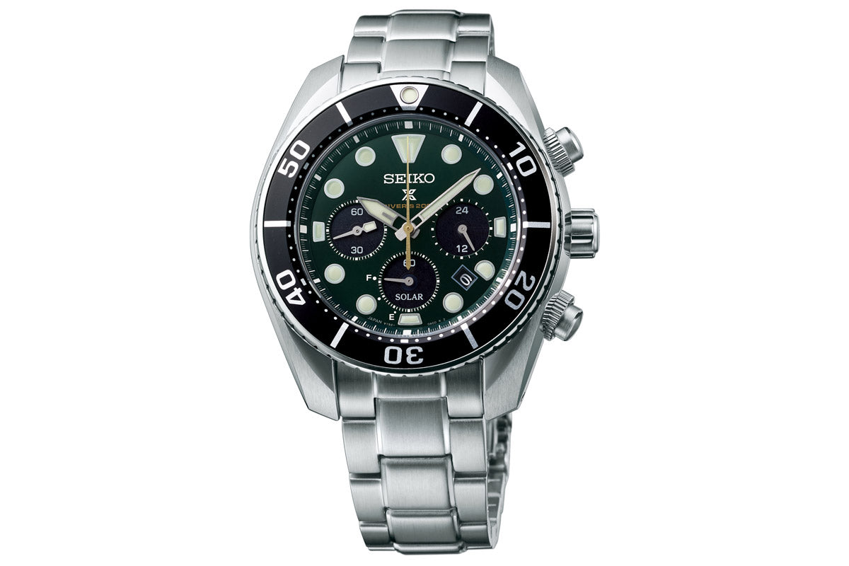 Seiko Prospex 140th Anniv LE Island Green Sumo Solar Chronograph Men's Watch SSC807J1 - Diligence1International