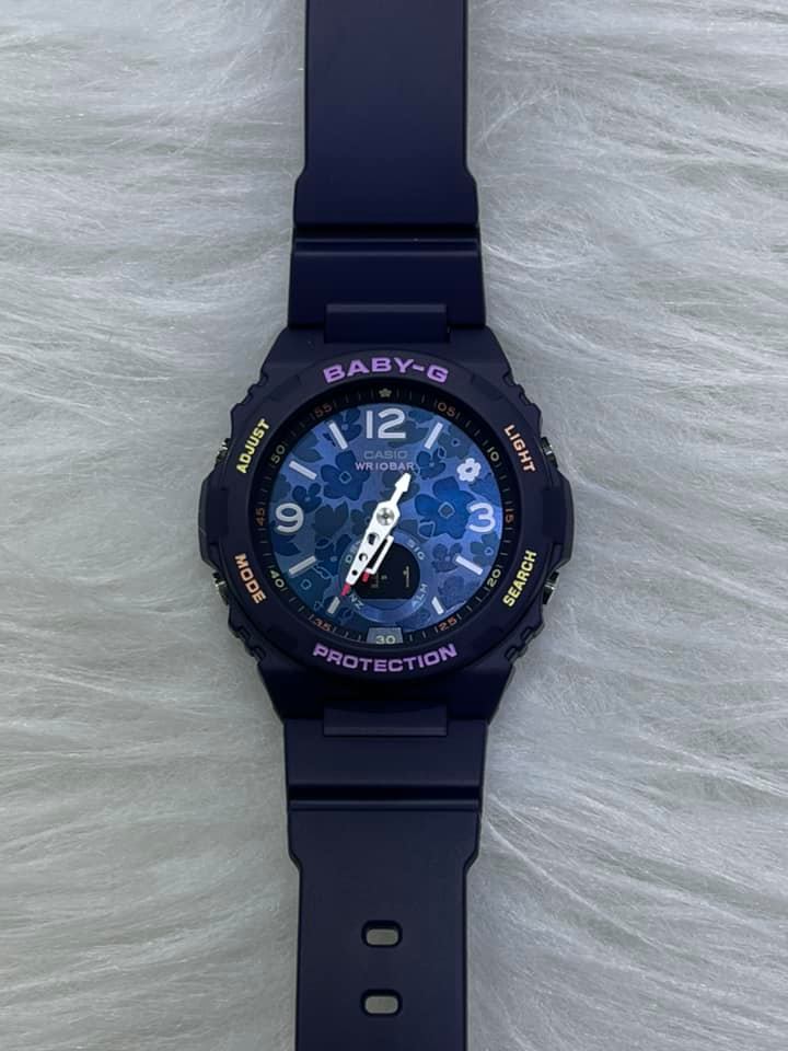 Casio Baby-G Standard Anadigi Floral Dial Blue Watch BGA260FL-2ADR
