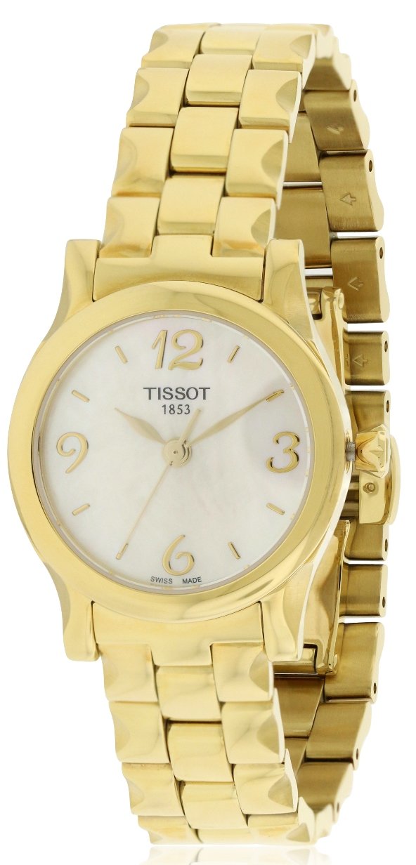 Tissot Swiss Made T-Wave Stylist-T Ladies' MOP Gold Plated Watch T0282103311700 - Diligence1International