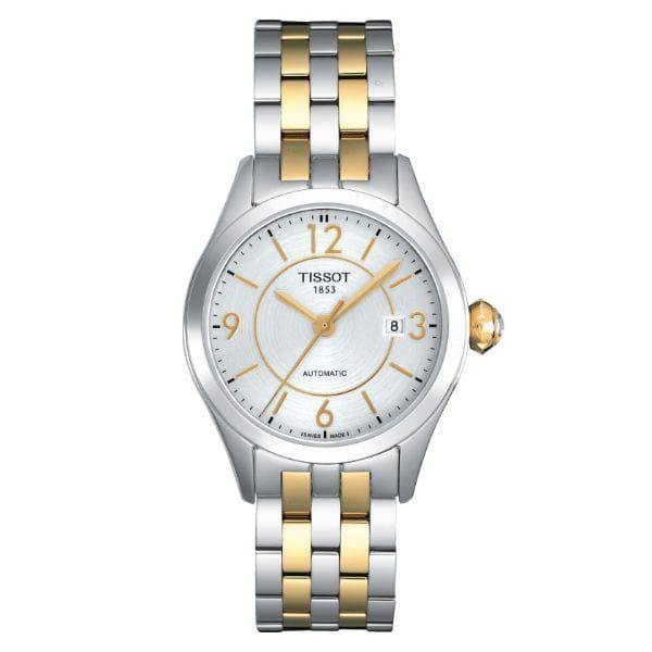 Tissot Swiss Made T-One 2 Tone Gold Plated Ladies' Automatic Watch T038.007.22.037.00 - Diligence1International