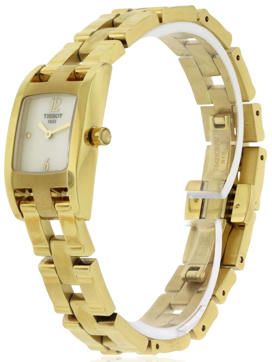 Tissot Swiss Made T-Lady T3 Ladies' MOP Gold Plated Watch T0421093311700 - Diligence1International