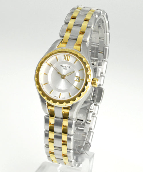 Tissot Swiss Made T-Classic Small Lady 2 Tone Gold Plated Stainless Steel Ladies' Watch T0720102203800