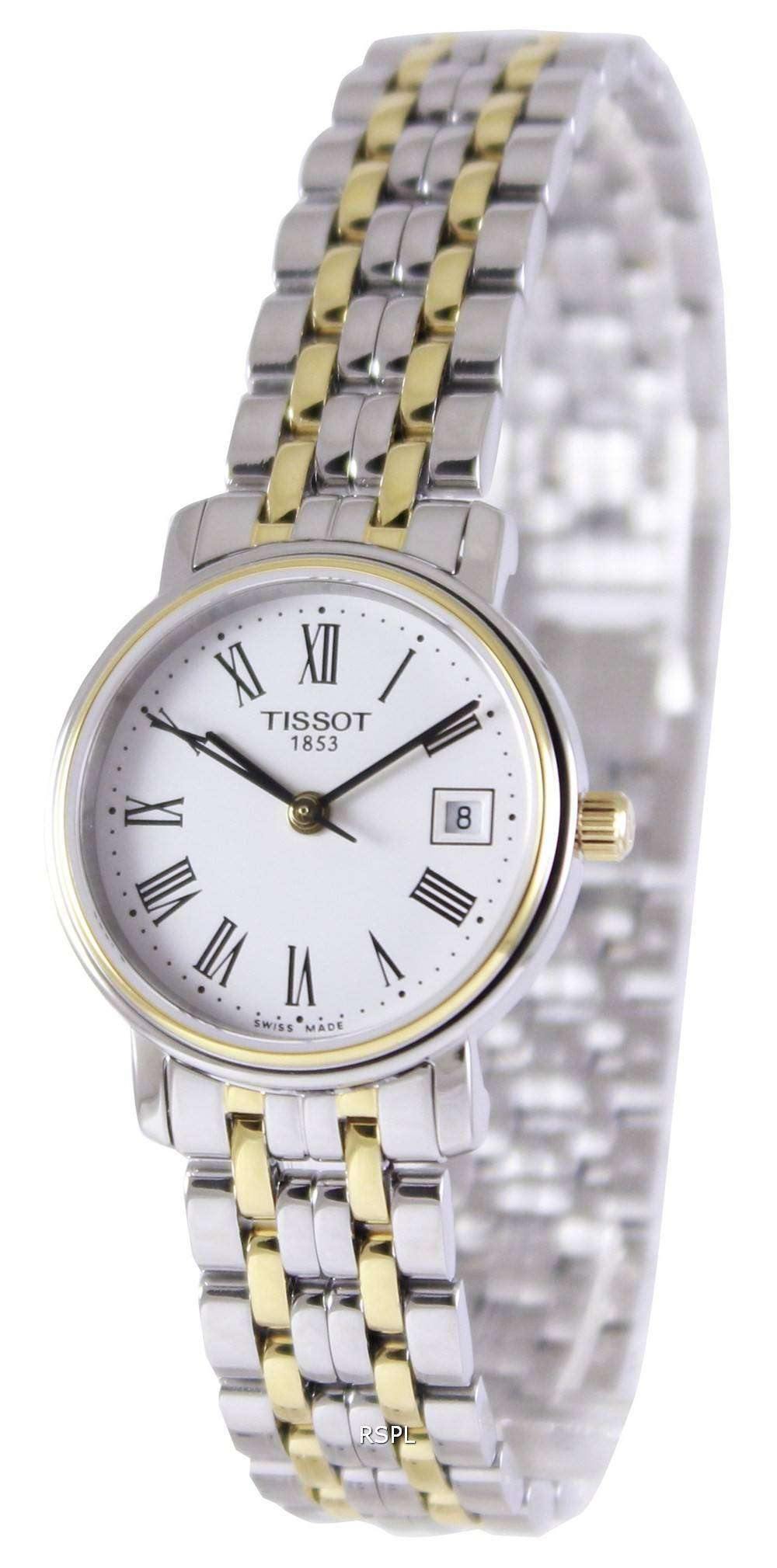 Tissot Swiss Made T-Classic Desire 2 Tone Gold Plated Ladies' Watch T52.2.281.13 - Diligence1International
