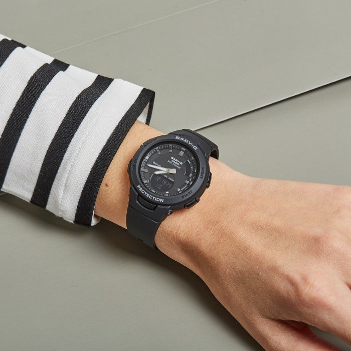 Casio Baby-G G’Squad Mobile Link Bluetooth Analog-Digital Black Watch BSAB100-1ADR