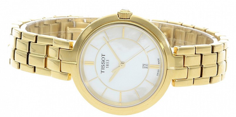 Tissot Swiss Made T-Lady Flamingo MOP Gold Plated Ladies' Watch T0942103311100 - Diligence1International