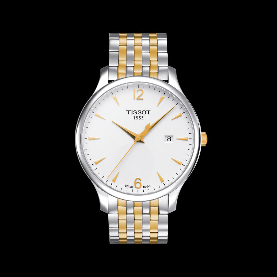 Tissot Swiss Made T-Classic Tradition 2 Tone Gold Plated Men's Watch T0636102203700