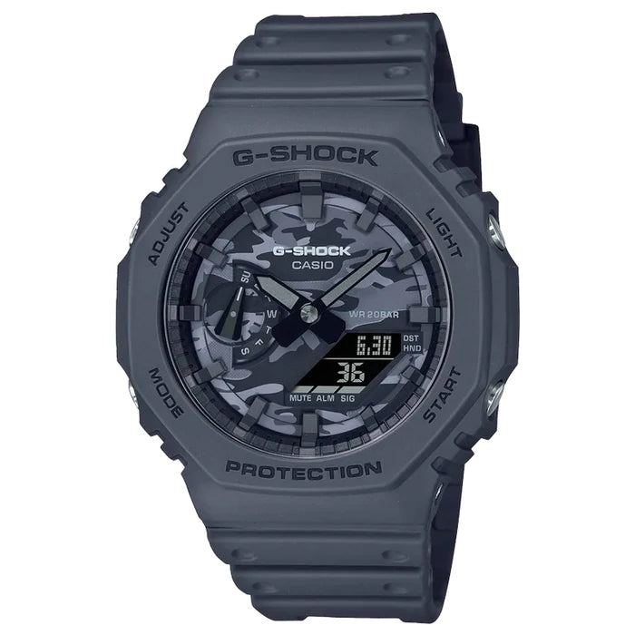 Casio G-Shock Carbon Core Guard Camo Black Dial AP CasiOak Watch GA2100CA-8ADR