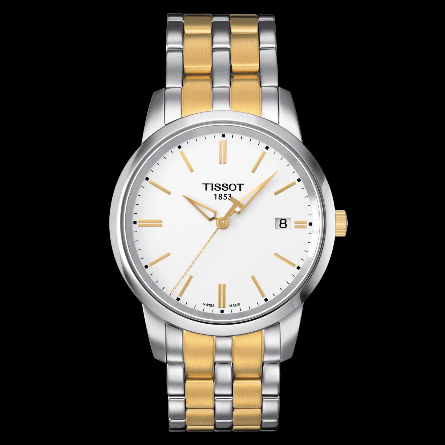 Tissot Swiss Made T-Classic Dream 2 Tone Gold Plated Men's Watch T0334102201101