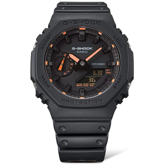 Casio G-Shock Carbon Core Guard Black x Orange AP CasiOak Watch GA2100-1A4DR