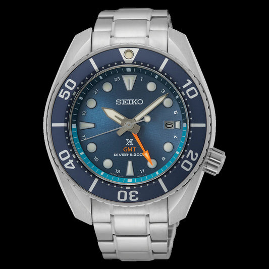 Seiko Prospex King Sumo GMT Solar Aqua Blue Men's Stainless Steel Watch SFK001J1