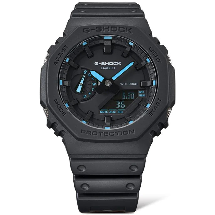 Casio G-Shock Carbon Core Guard Black x Blue AP CasiOak Watch GA2100-1A2DR