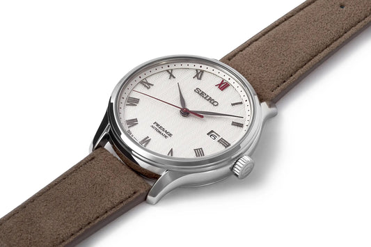 Seiko Presage Karesansui Zen Garden Dial Brown Leather Strap Men's Watch SRPG25J1