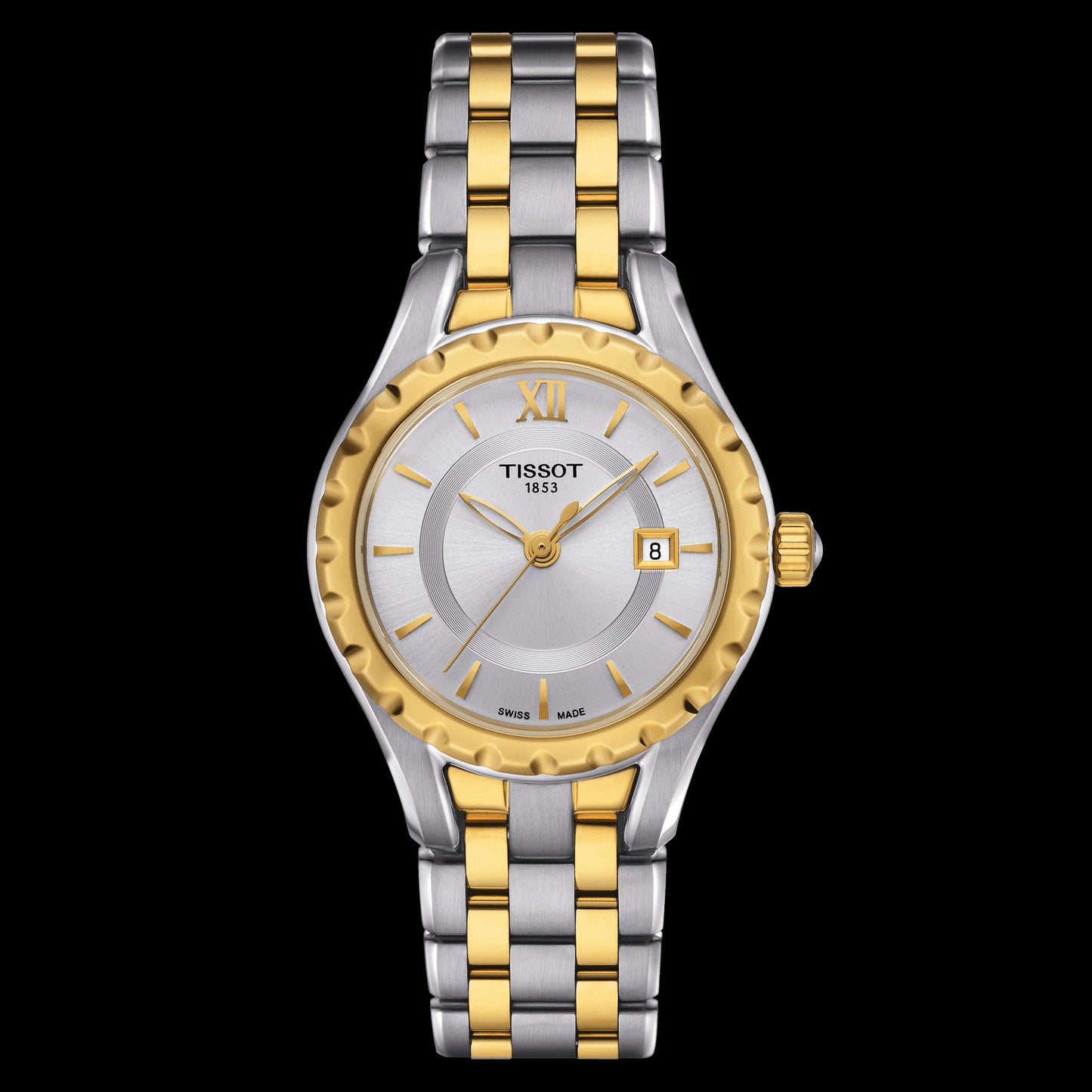 Tissot Swiss Made T-Classic Small Lady 2 Tone Gold Plated Stainless Steel Ladies' Watch T0720102203800