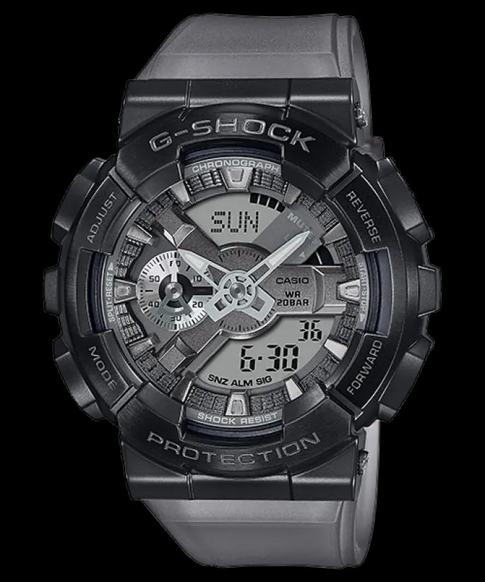 Casio G-Shock Metal Covered Midnight Fog Series Analog-Digital Grey Watch GM110MF-1ADR