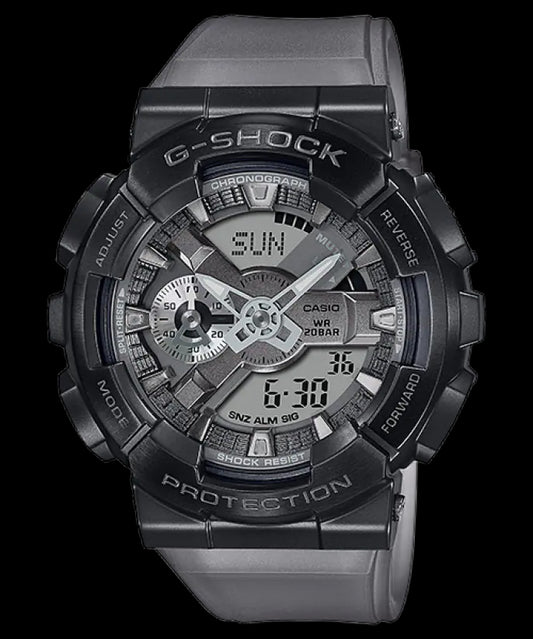 Casio G-Shock Metal Covered Midnight Fog Series Analog-Digital Grey Watch GM110MF-1ADR