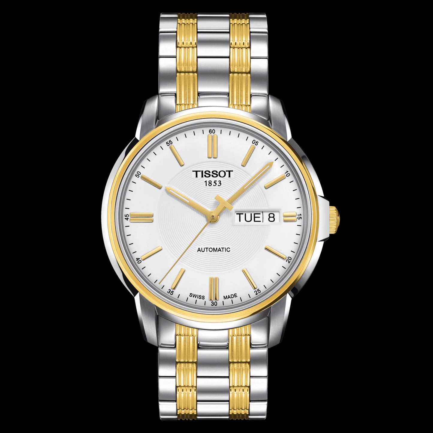 Tissot Swiss Made T-Classic III Automatic 2 Tone Gold Plated Men's Watch T0654302203100