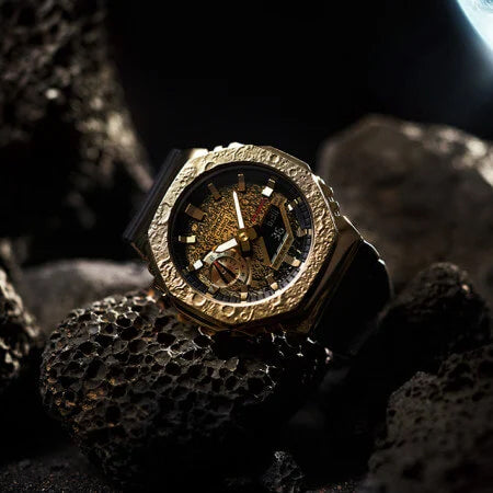 Casio G-Shock Carbon Core Guard The Moon Gold AP CasiOak Men's Metal Case Watch GM2100MG-1ADR