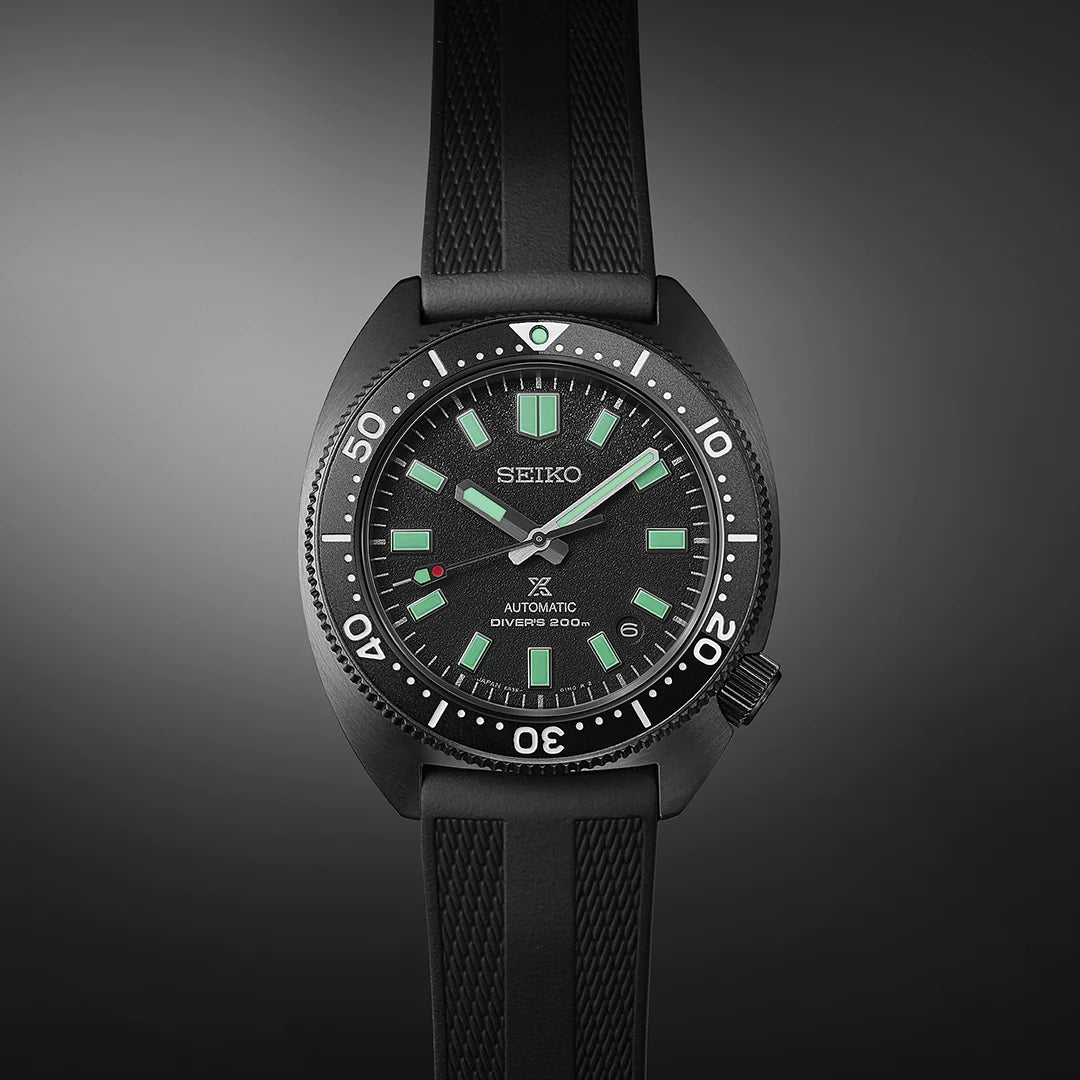 Seiko Prospex LE Slim Turtle Black Series Night Vision Diver's 1968 Reissue Watch SPB335J1