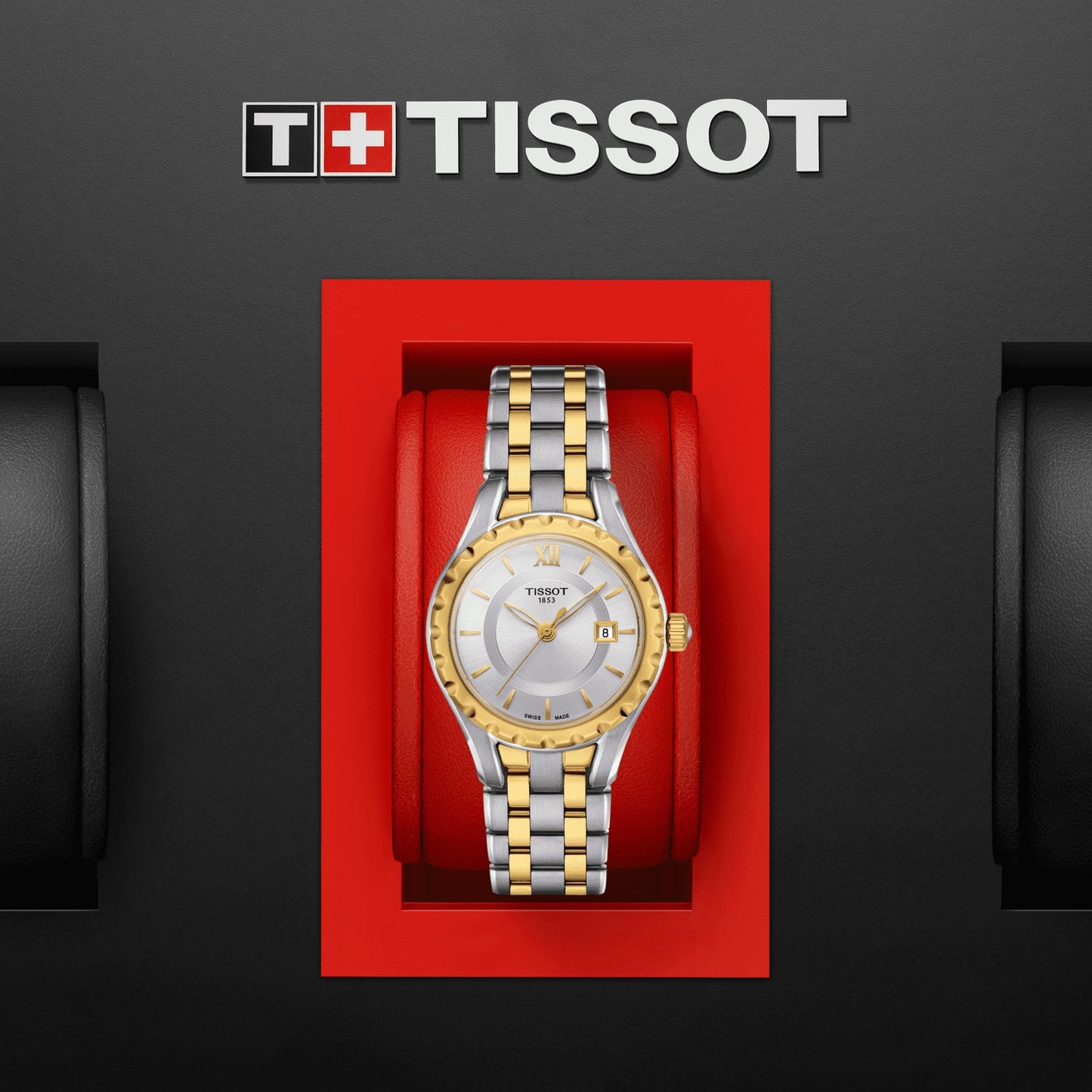 Tissot Swiss Made T-Classic Small Lady 2 Tone Gold Plated Stainless Steel Ladies' Watch T0720102203800