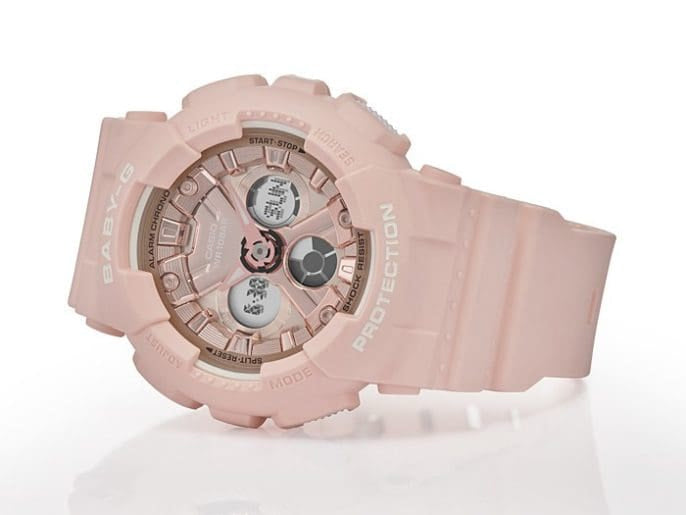 Casio Baby-G Anadigi Metallic Pink x Rose Gold Watch BA130-4ADR