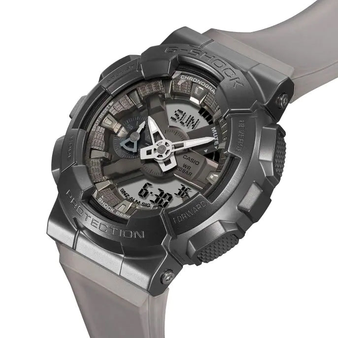 Casio G-Shock Metal Covered Midnight Fog Series Analog-Digital Grey Watch GM110MF-1ADR