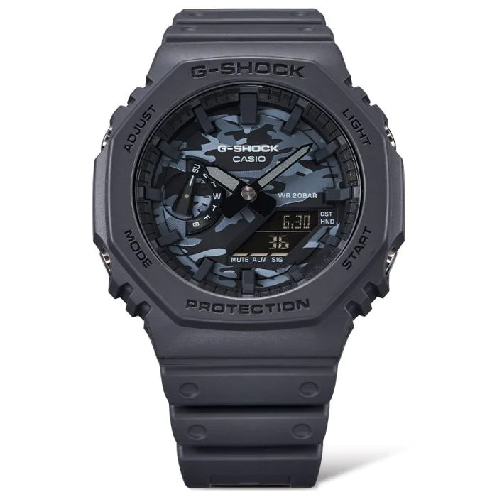 Casio G-Shock Carbon Core Guard Camo Black Dial AP CasiOak Watch GA2100CA-8ADR