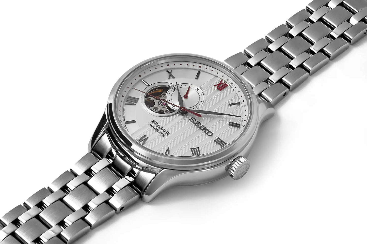 Seiko Presage Karesansui Zen Garden Dial Open Heart Stainless Steel Men's Watch SSA443J1