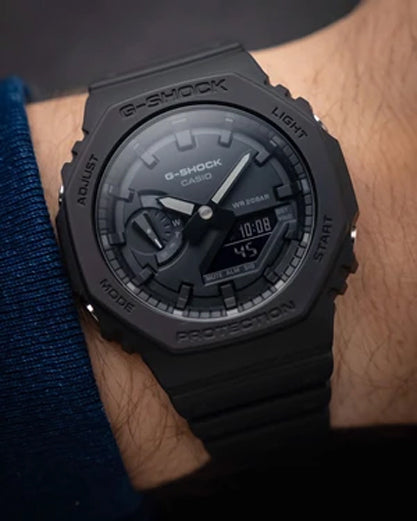 Casio G-Shock Carbon Core Guard ALL Black AP CasiOak Watch GA2100-1A1DR - Diligence1International