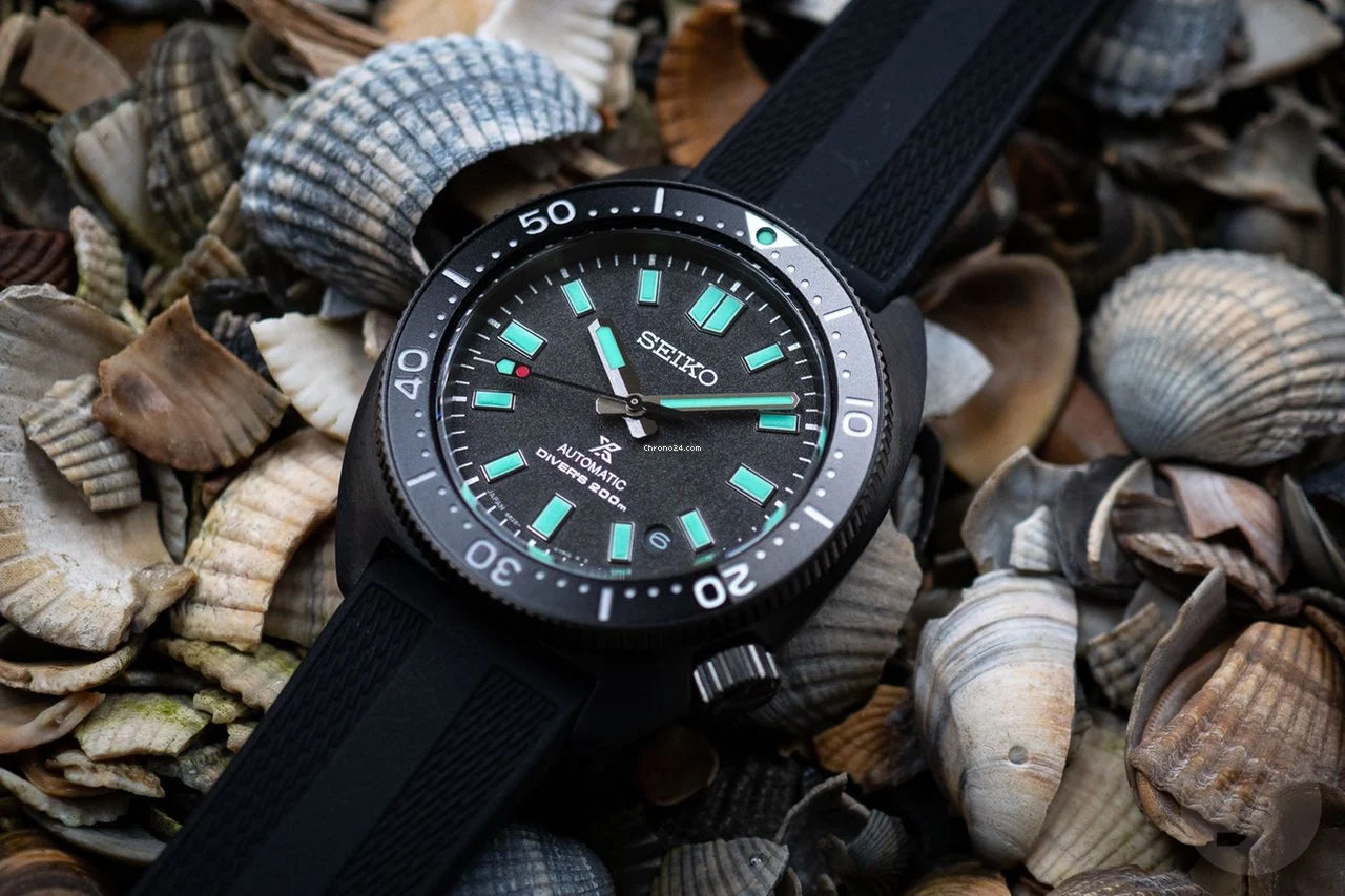 Seiko Prospex LE Slim Turtle Black Series Night Vision Diver's 1968 Reissue Watch SPB335J1
