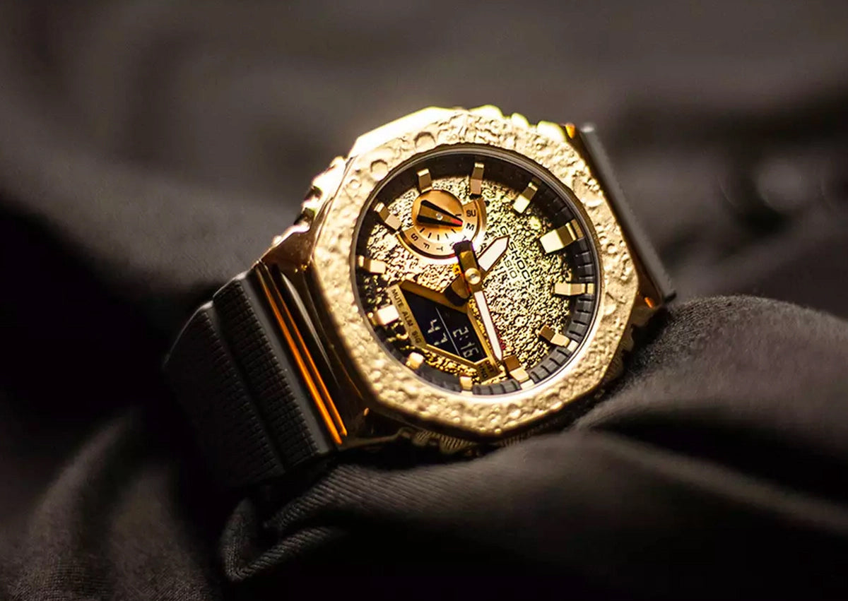 Casio G-Shock Carbon Core Guard The Moon Gold AP CasiOak Men's Metal Case Watch GM2100MG-1ADR