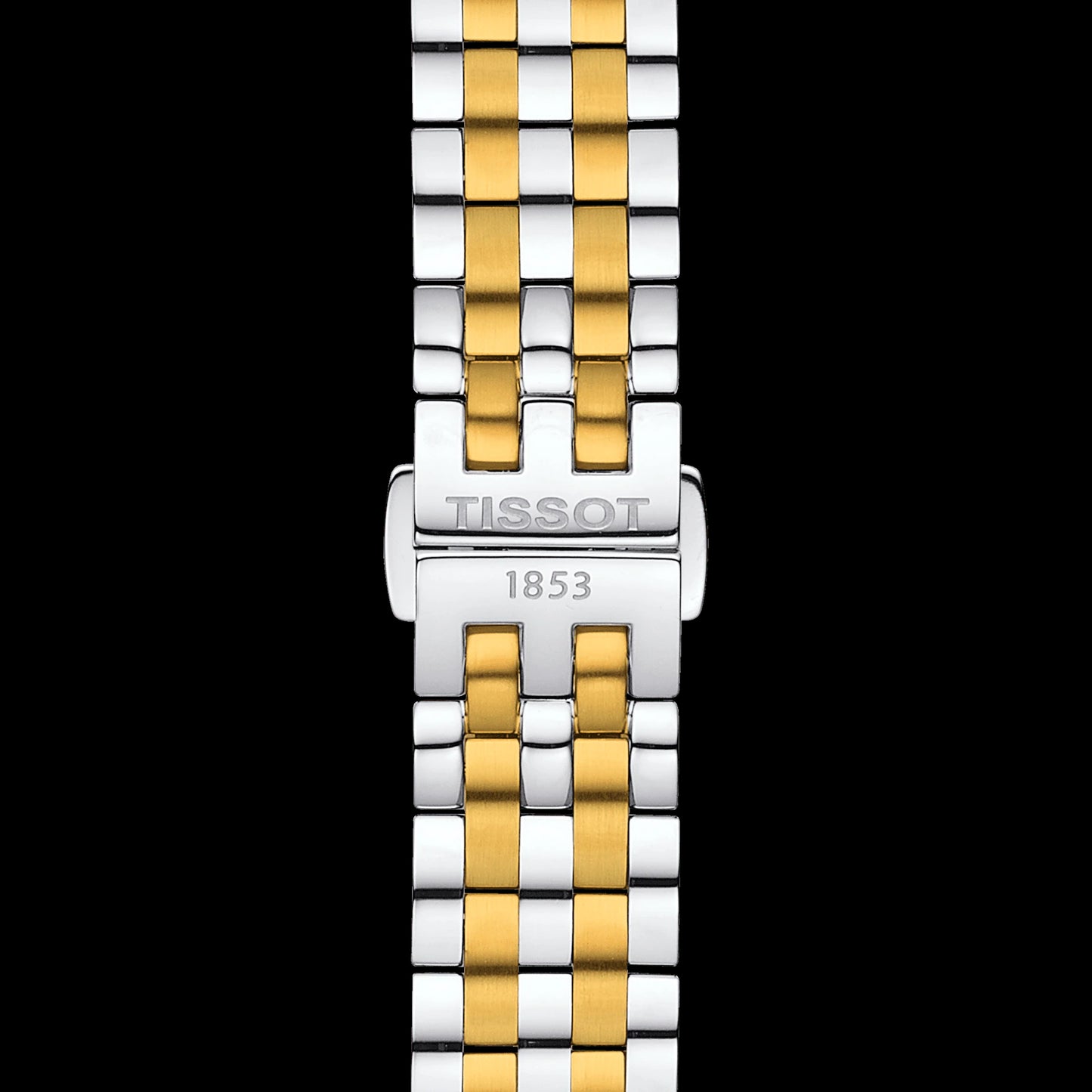 Tissot Swiss Made T-Classic Bridgeport 2 Tone Gold Plated MOP Ladies' Watch T0970102211600