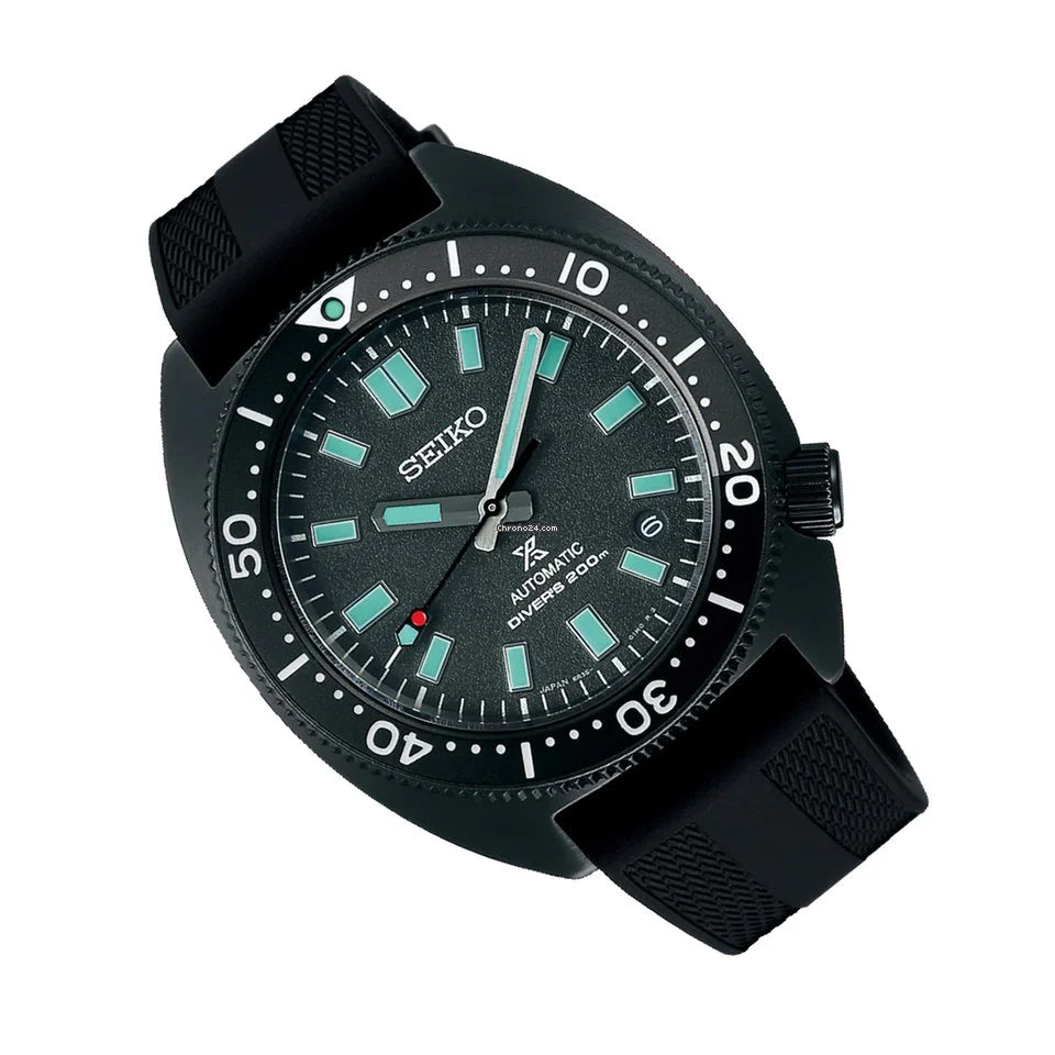 Seiko Prospex LE Slim Turtle Black Series Night Vision Diver's 1968 Reissue Watch SPB335J1