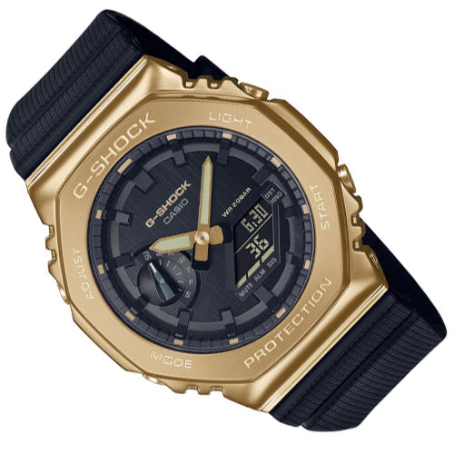 Casio G-Shock Carbon Core Guard Black x Gold AP CasiOak Men's Metal Case Watch GM2100G-1A9DR